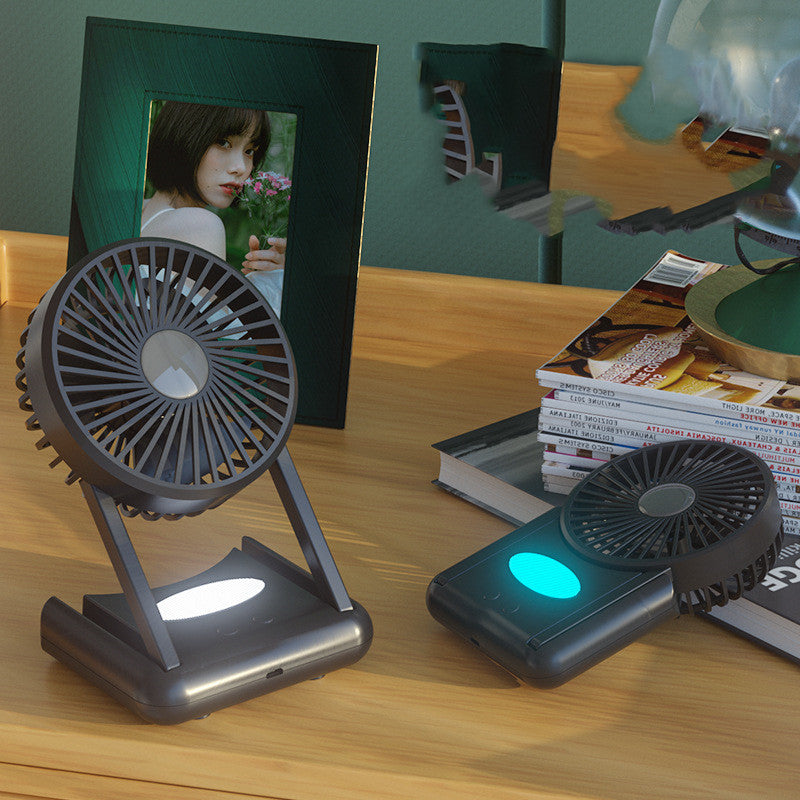 Mini Handheld Fan with LED Night Light