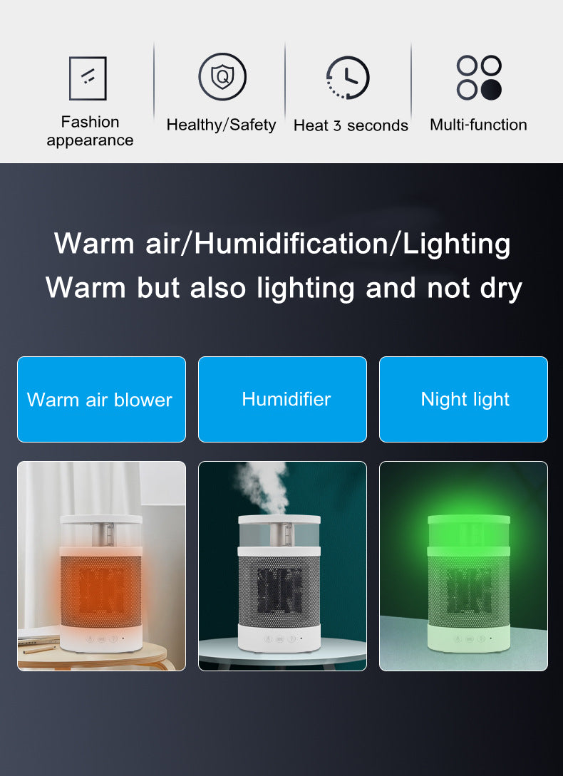 3-in-1 Heater & Humidifier with Night Light