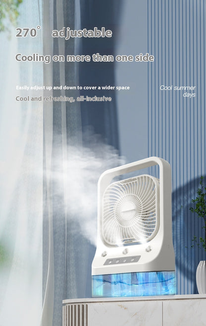 USB Rechargeable Adjustable Air Cooling Fan with Water Tank