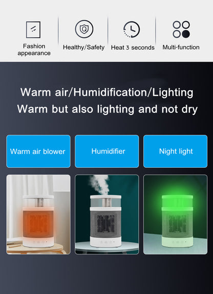 3-in-1 Heater & Humidifier with Night Light
